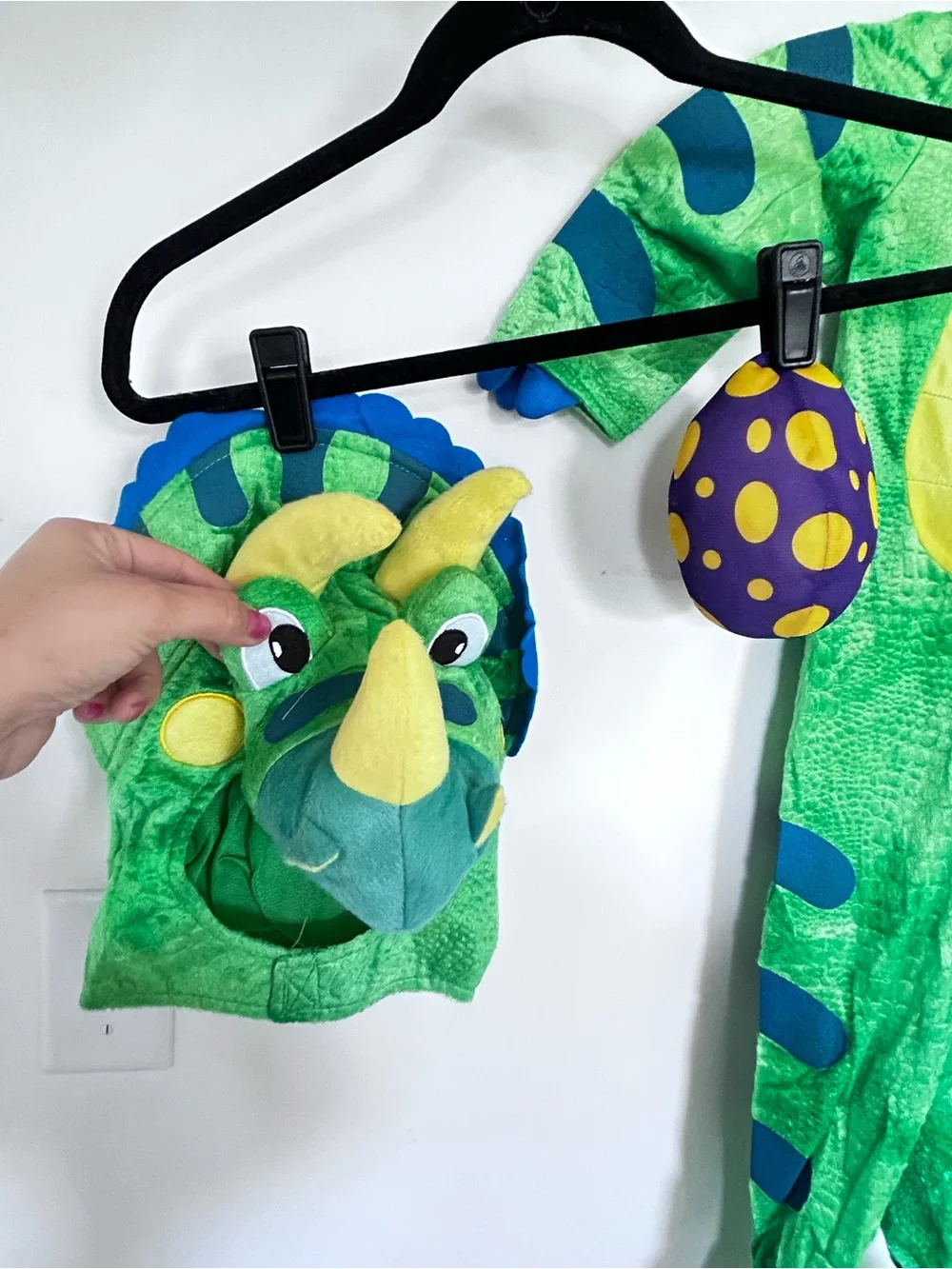 NWOT Spooktacular Creations Toddler Triceratops Dinosaur Halloween Costume 3T